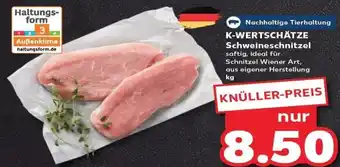 Kaufland K-WERTSCHÄTZE Schweineschnitzel tilbud