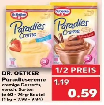 Kaufland DR. OETKER Paradiescreme tilbud