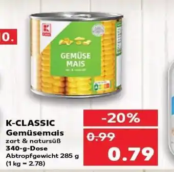 Kaufland K-CLASSIC Gemüsemais tilbud