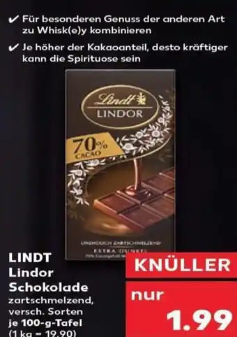Kaufland DE LINDT Lindor Schokolade tilbud