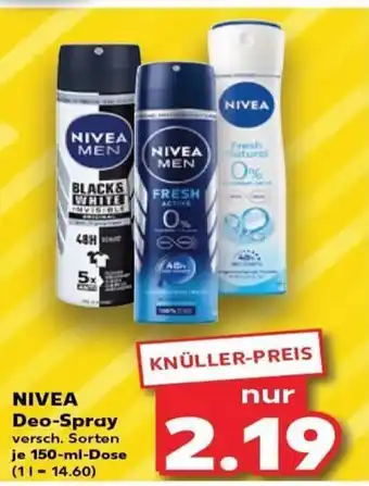 Kaufland NIVEA Deo-Spray tilbud