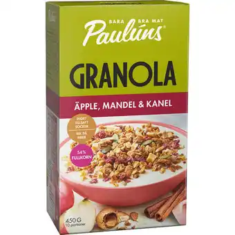 Fredrik paulún | paulún granola kanel, mandel & æble | kolonial > korn, gryn og müsli