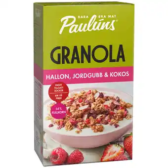 Paulúns | paulún granola hindbær, jordbær & kokos | kolonial > korn, gryn og müsli