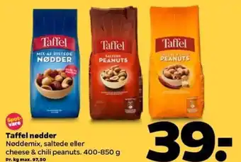 Netto Taffel nødder 400-850 g tilbud