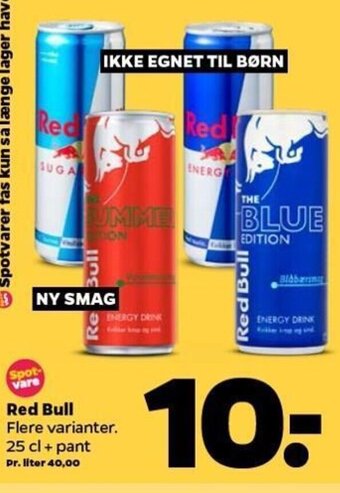 Netto Red Bull 25 cl tilbud