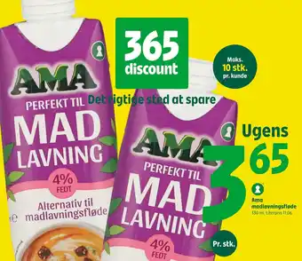 Coop 365 Ama madlavningsfløde tilbud