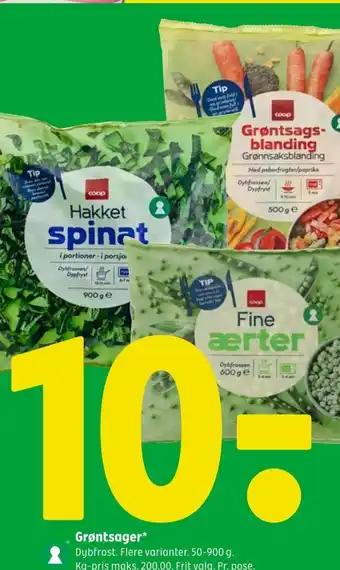 Coop 365 Grøntsager tilbud