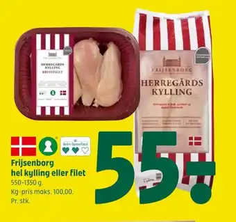 Coop 365 Frijsenborg hel kylling eller filet tilbud