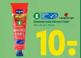 Coop 365 Amanda makrelkræs i tube tilbud