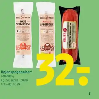Coop 365 Højer spegepølser tilbud