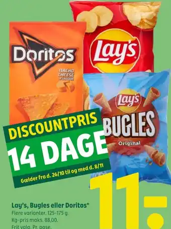 Coop 365 Lay's, Bugles eller Doritos tilbud