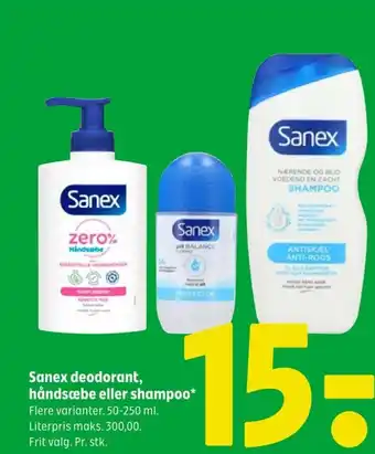 Coop 365 Sanex deodorant, håndsæbe eller shampoo tilbud