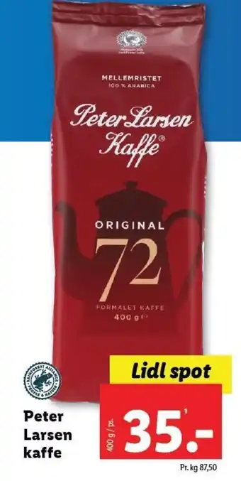 Lidl Peter Larsen Kaffe tilbud