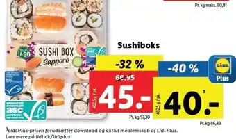 Lidl Sushiboks tilbud