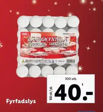 Lidl Fyrfadslys tilbud