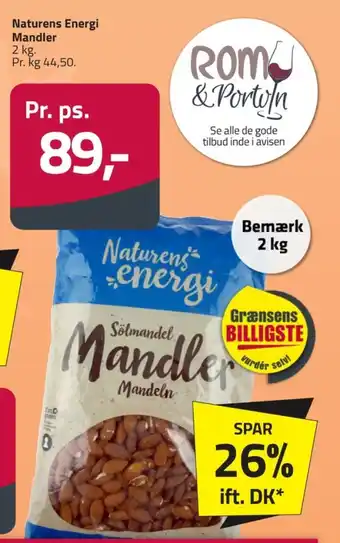 Fleggaard Naturens Energi Mandler tilbud