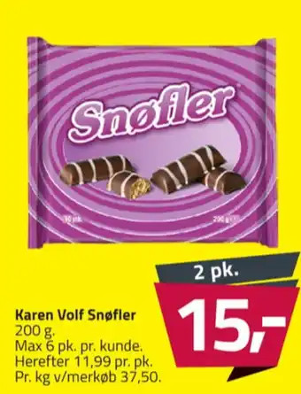 Snøfler kager