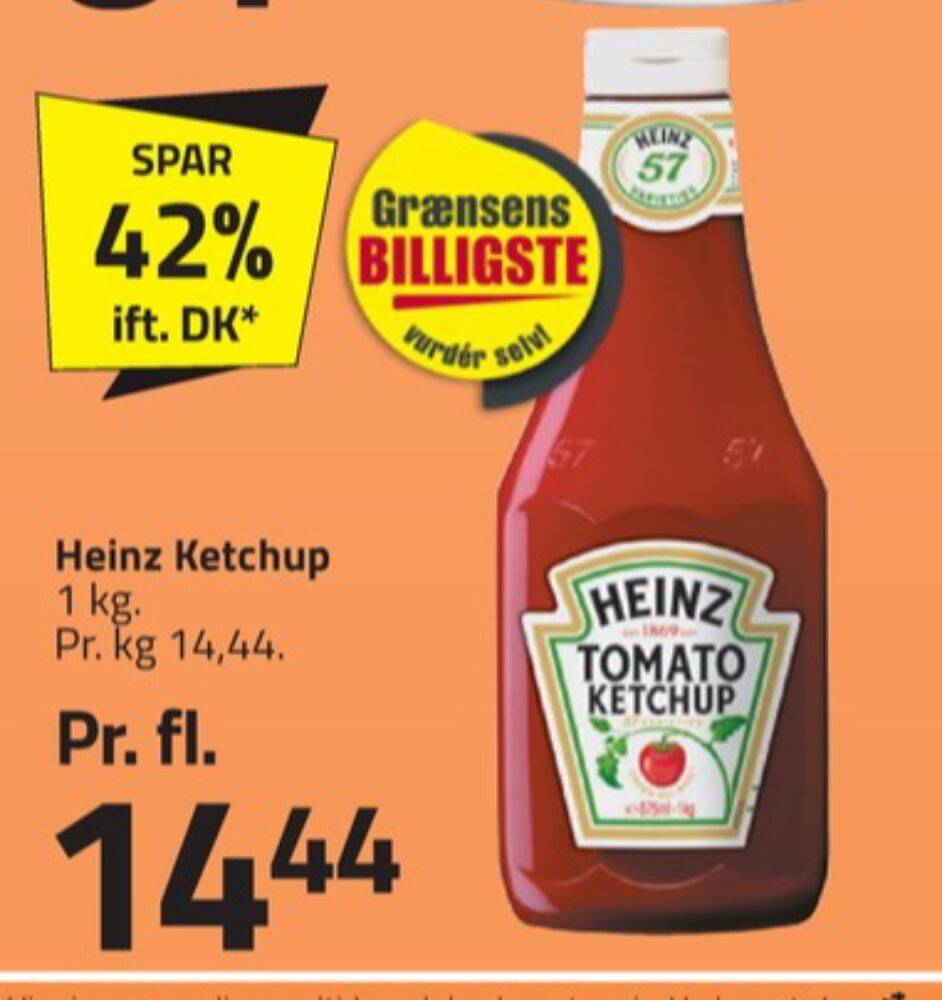 Heinz ketchup tilbud hos Fleggaard