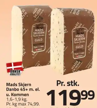 Fleggaard Mads skjern skæreost 45+ guld tilbud