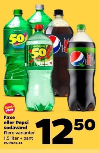 Netto Faxe eller Pepsi Sodavand 1.5 Liter tilbud