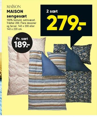Bilka MAISON sengesæt tilbud