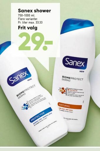 Bilka Sanex shower tilbud