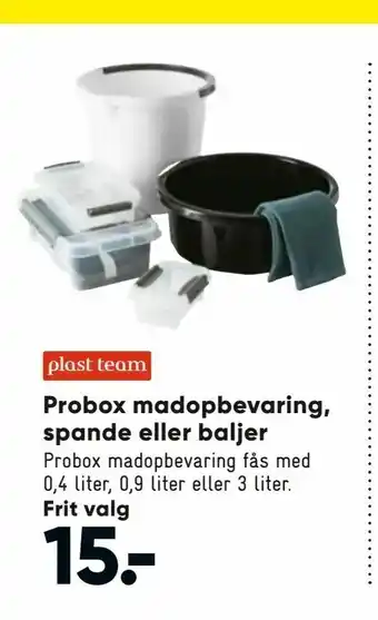 Bilka Probox madopbevaring, spande eller baljer tilbud