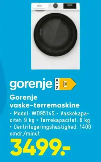 Bilka Gorenje vaske-tørremaskine tilbud