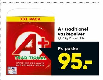 Bilka A+ traditionel vaskepulver tilbud