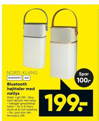 Bilka Bluetooth højttaler med natlys tilbud
