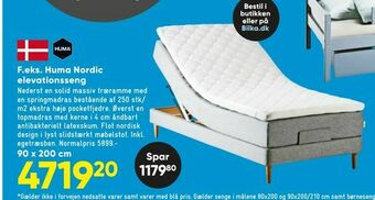 Bilka Huma Nordic elevationsseng tilbud