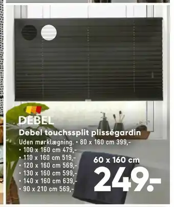 Bilka Debel touchssplit plisségardin tilbud