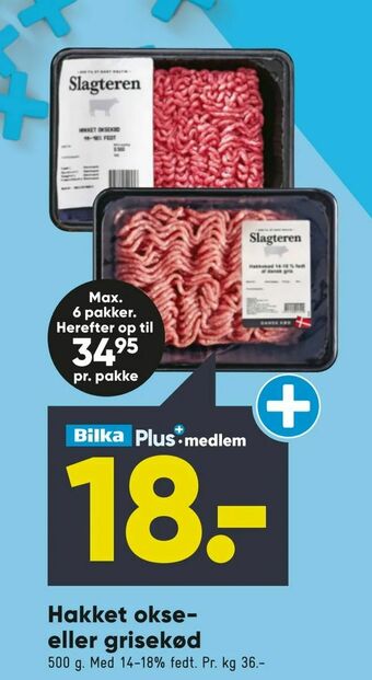 Bilka Hakket okse eller grisekød tilbud