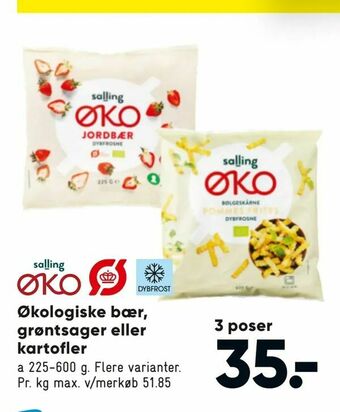Bilka Økologiske bær, grøntsager eller kartofler tilbud
