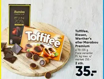 Bilka Toffifee, Riesen, Werther's eller Marabou Premium tilbud