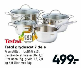 Bilka Tefal grydesæt 7 dele tilbud