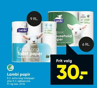 Bilka Lambi papir tilbud