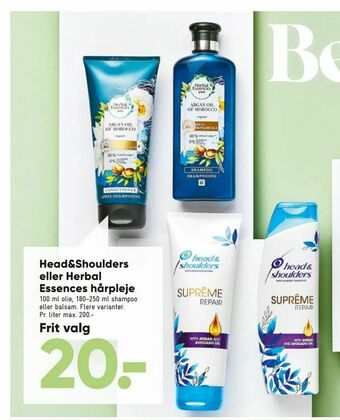 Bilka Head&Shoulders eller Herbal Essences hårpleje tilbud