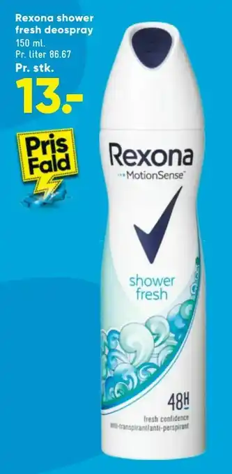 Bilka Rexona shower fresh deospray tilbud