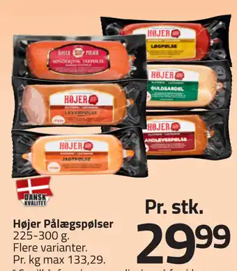 Fleggaard Højer pålægspølser tilbud