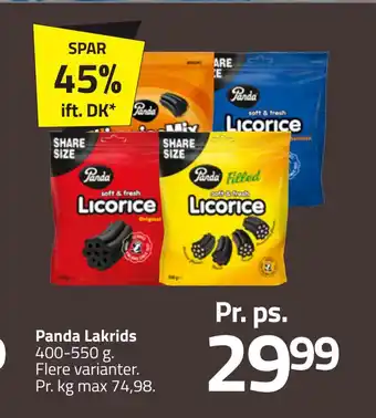 Fleggaard Panda lakrids tilbud