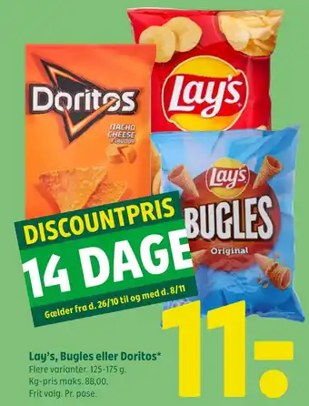 Coop 365 Lay's, bugles eller doritos tilbud