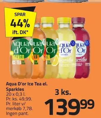 Fleggaard Aqua d'or ice tea el. sparkles tilbud