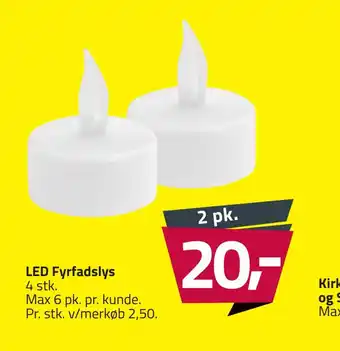 Fleggaard Led fyrfadslys tilbud
