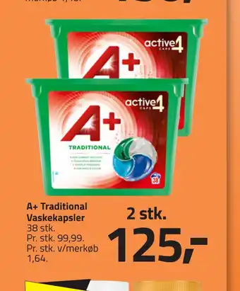 Fleggaard A+ traditional vaskekapsler tilbud