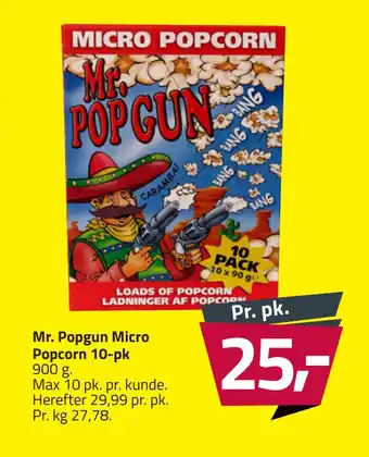 Fleggaard Mr. popgun micro popcorn 10-pk tilbud