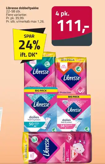 Fleggaard Libresse dobbeltpakke tilbud