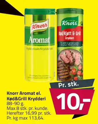 Fleggaard Knorr aromat el. kød&grill krydderi tilbud