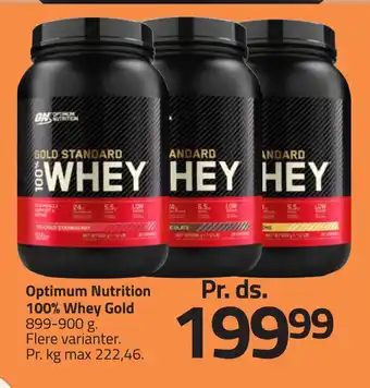 Fleggaard Optimum nutrition 100% whey gold tilbud