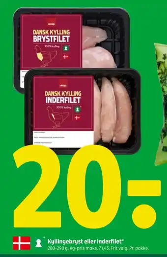 Coop 365 Coop kyllingebrystfilet tilbud
